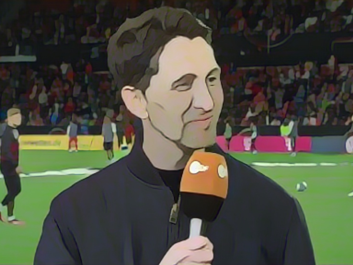 Эксперт Рене Адлер в эфире телеканала ZDF на Кубке DFB