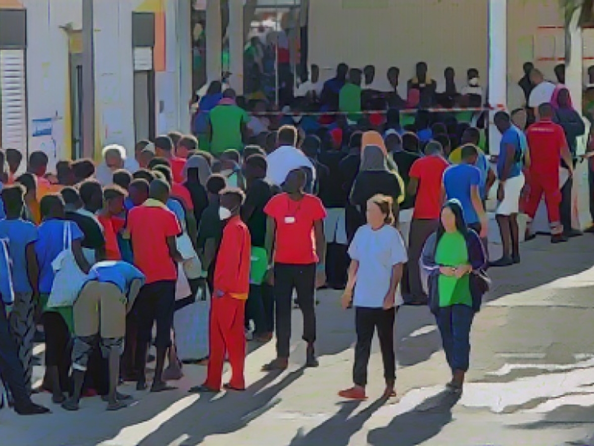 Auf der italienischen Insel Lampedusa kommen wieder Tausende Migranten an