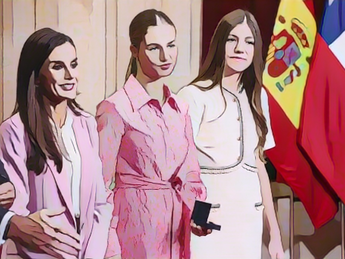 Royales Trio: Königin Letizia (l.) mit ihren Töchtern Leonor (Mitte) und Sophia