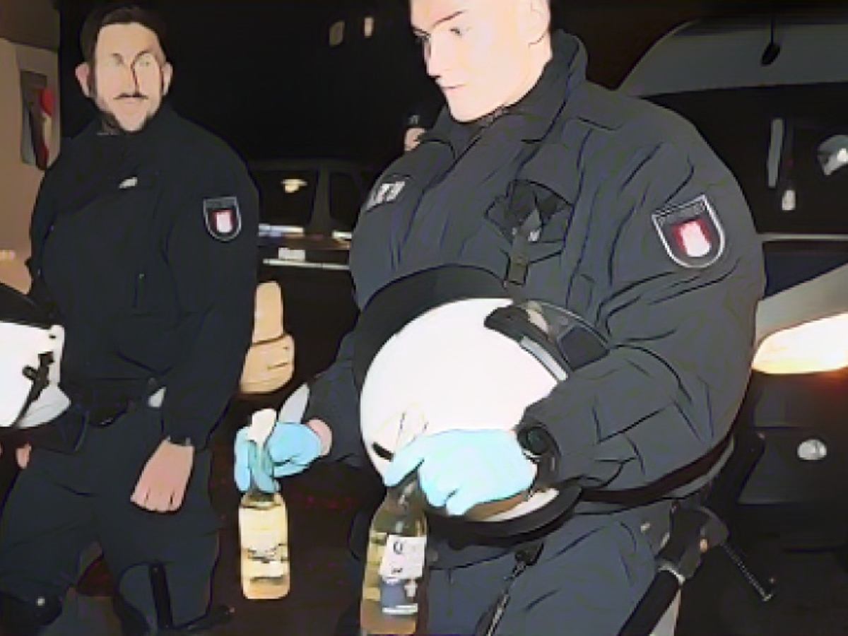 Полицейский изъял две бутылки с зажигательной смесью в гамбургском районе Луруп