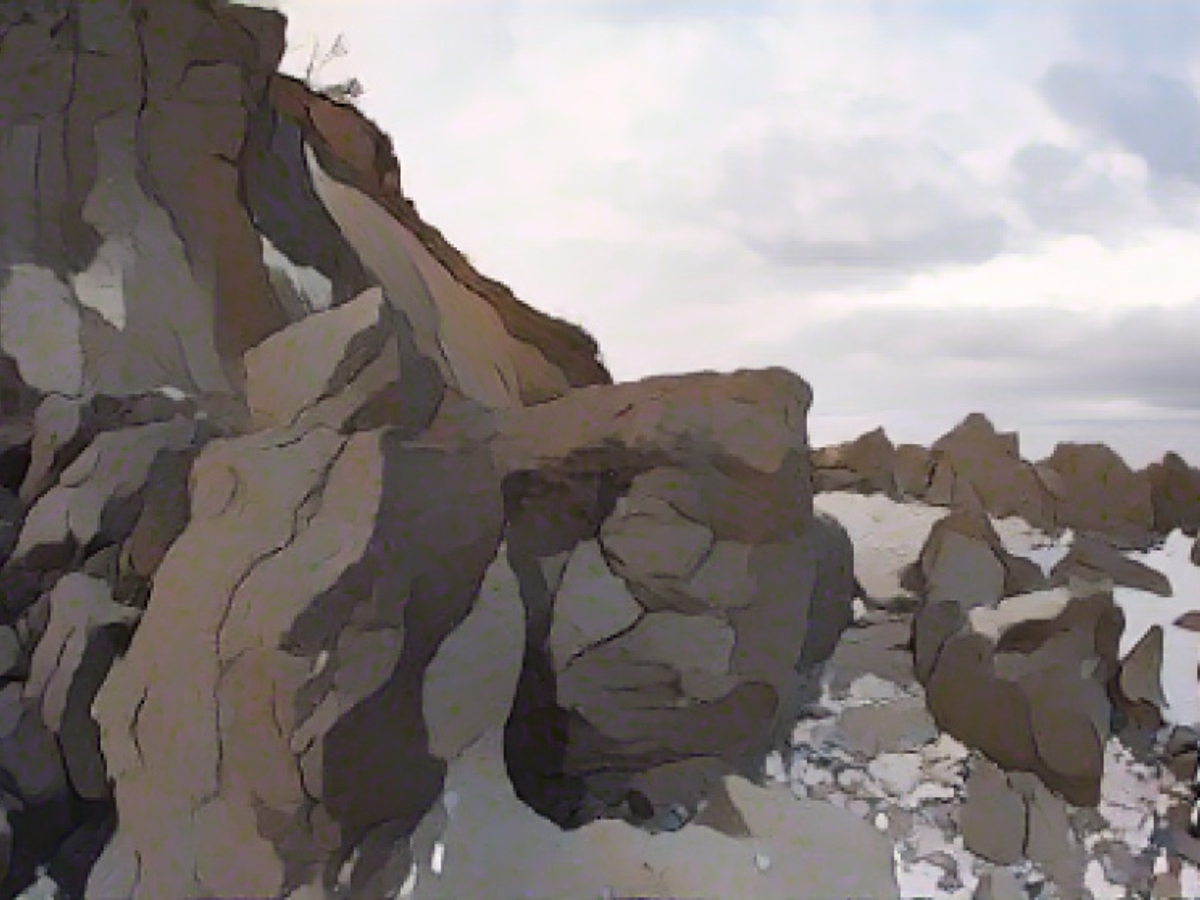 Скала на острове Рюген откололась на протяжении не менее 100 метров