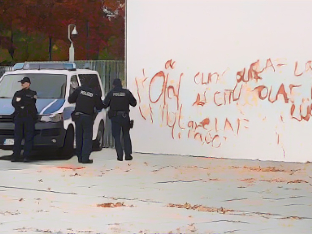 Last week, climate graffiti artists marked the Chancellery