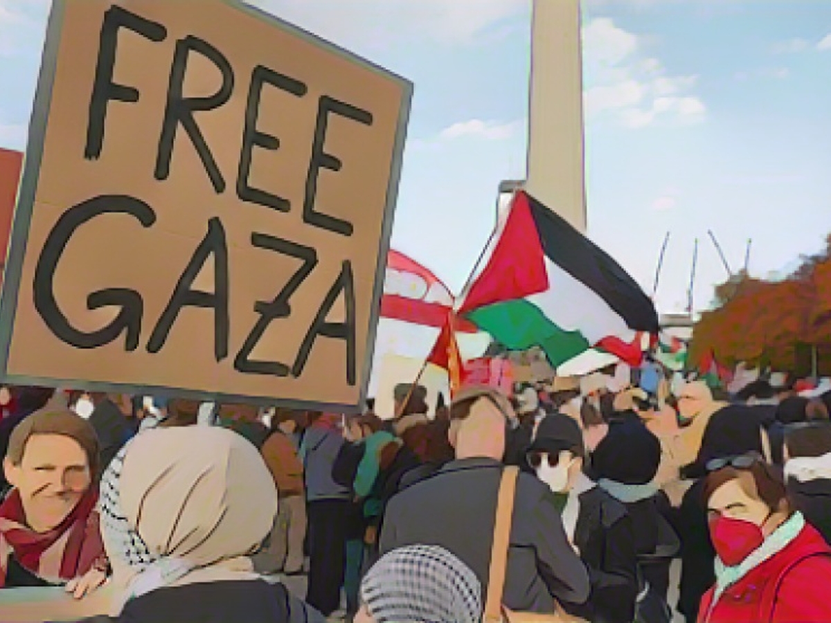 A poster advocating for the "Free Gaza" movement