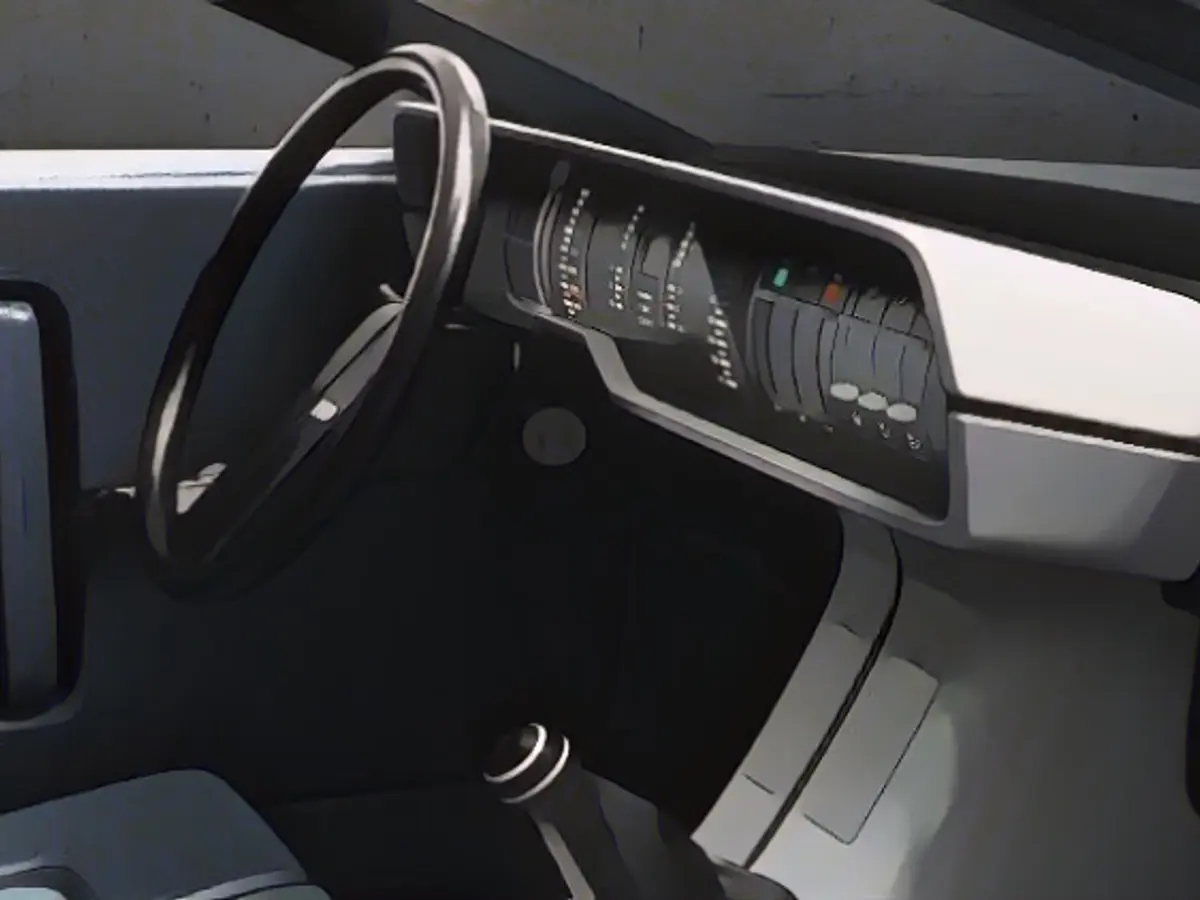 Interiorul conceptului cu un cockpit inovator: aici utilizatorul va găsi afișaje digitale mecanice.
