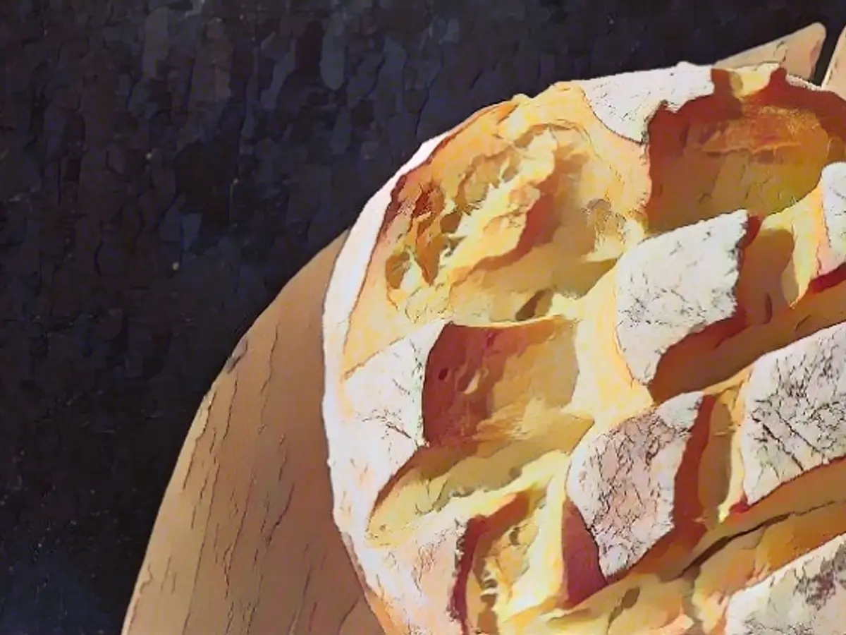Ideale per una festa: la guarnizione si trova proprio al centro del pane di Camembert.