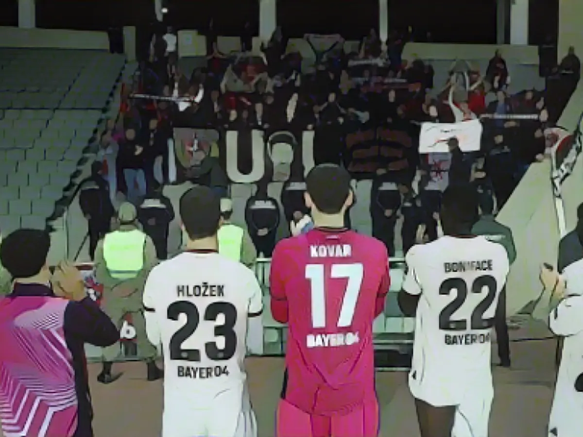 The electric atmosphere of a Leverkusen away game