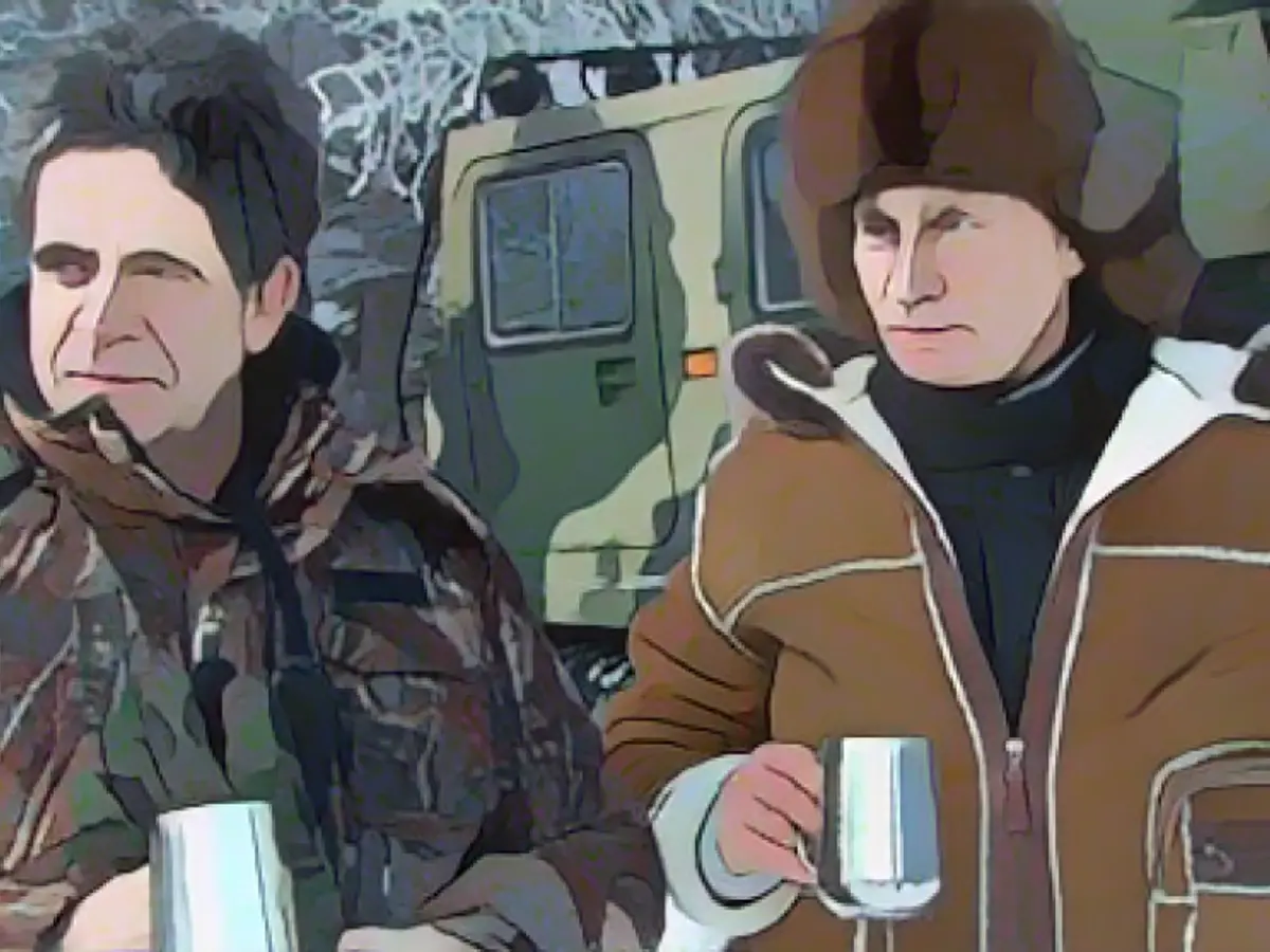 ARD's Star Hubert Seipel with Putin and Schröder