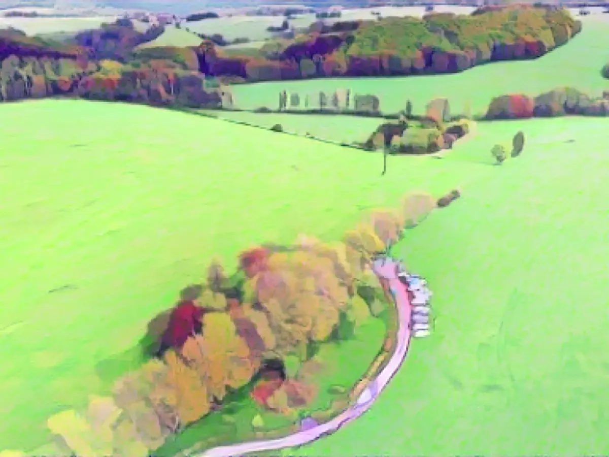 The proposed rail tunnel route winding through the scenic Osterzgebirge mountains - a vision soon to become reality