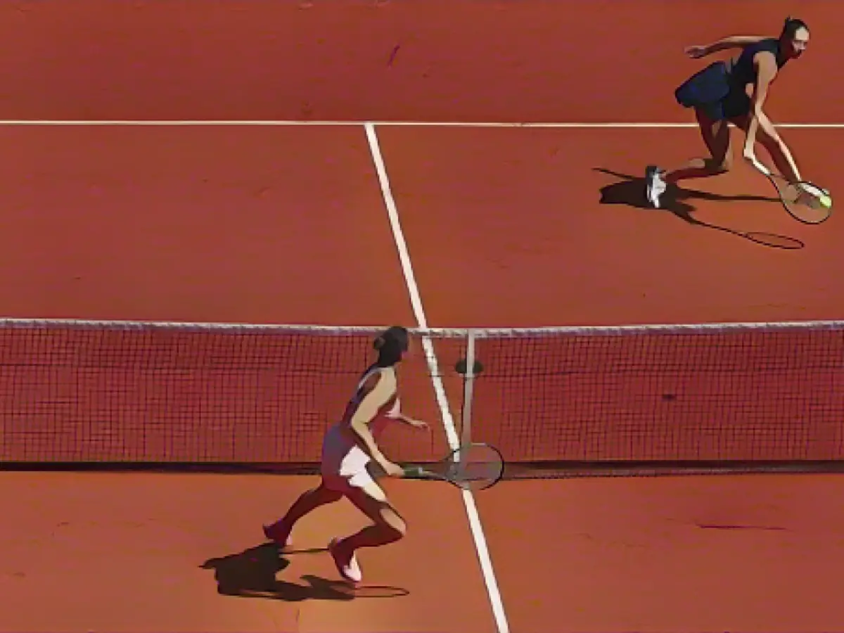 Kostyuk (right) and Sabalenka face each other at the French Open.