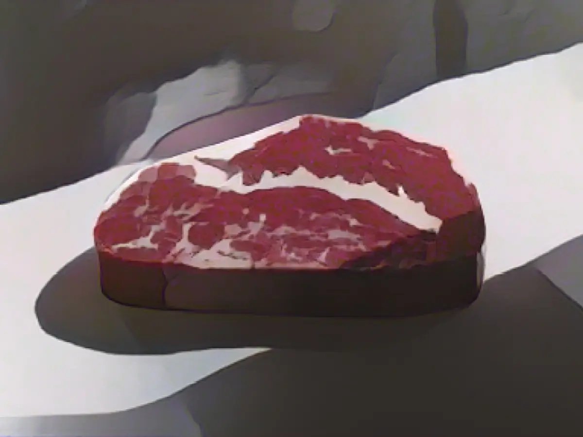 A ribeye created by Juicy Marbles. The company says it has created versions of a number of beef cuts, including sirloin.