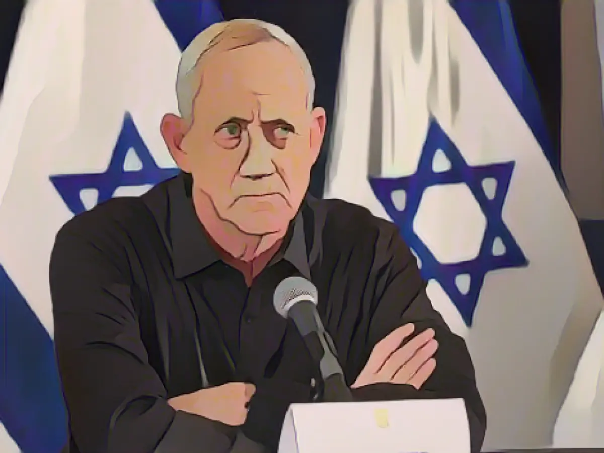 Le ministre israélien Benny Gantz dans la base militaire de Kirya à Tel Aviv, Israël, le 28 octobre.