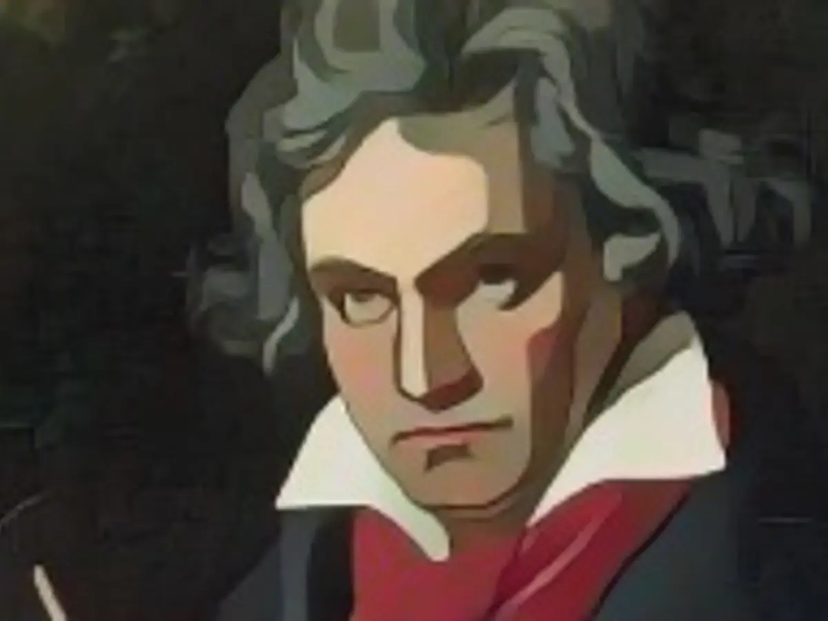 Portretul lui Beethoven de Joseph Karl Stieler, 1820.