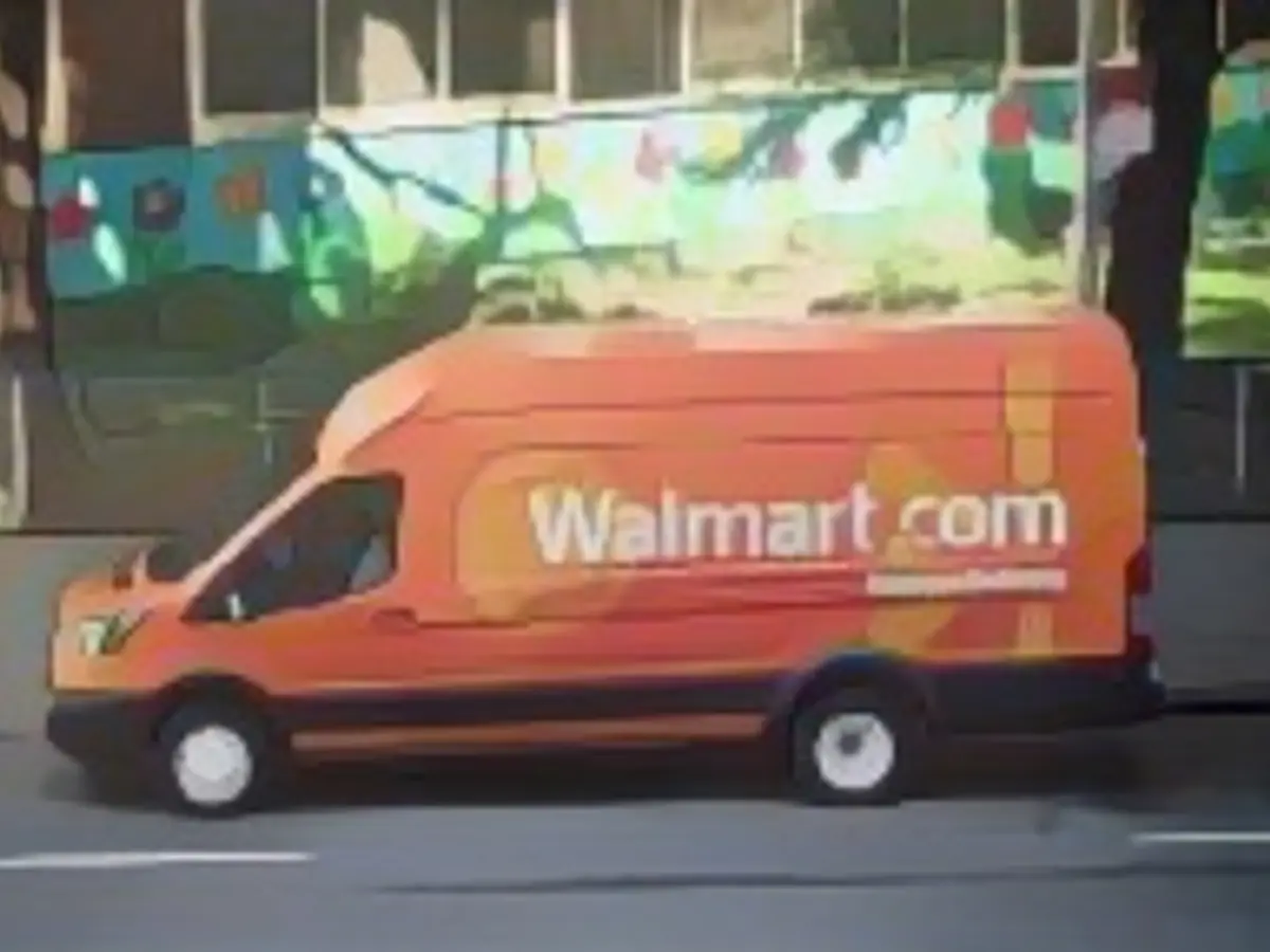 Ein Walmart-Lieferwagen parkt am Freitag, 14. August 2015, in Chelsea, New York.