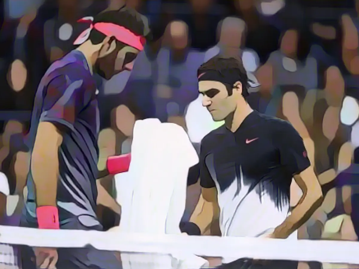 Del Potro und Federer.