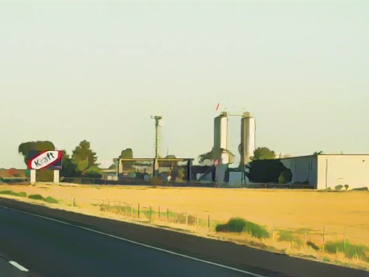 Die Käsefabrik von Kraft Foods in Tulare, Kalifornien.