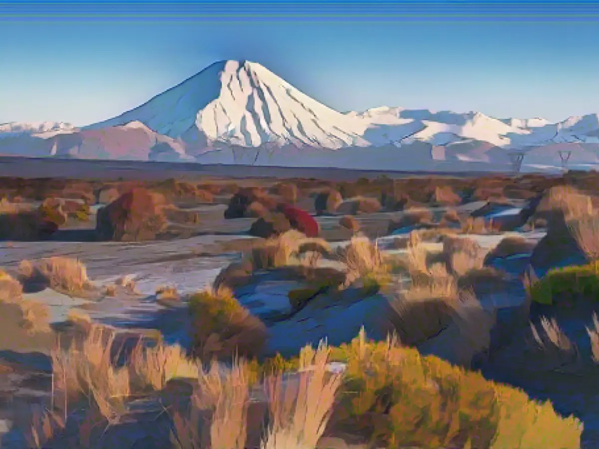 O Monte Ngauruhoe, na Nova Zelândia, que serviu de Monte Doom nos filmes 