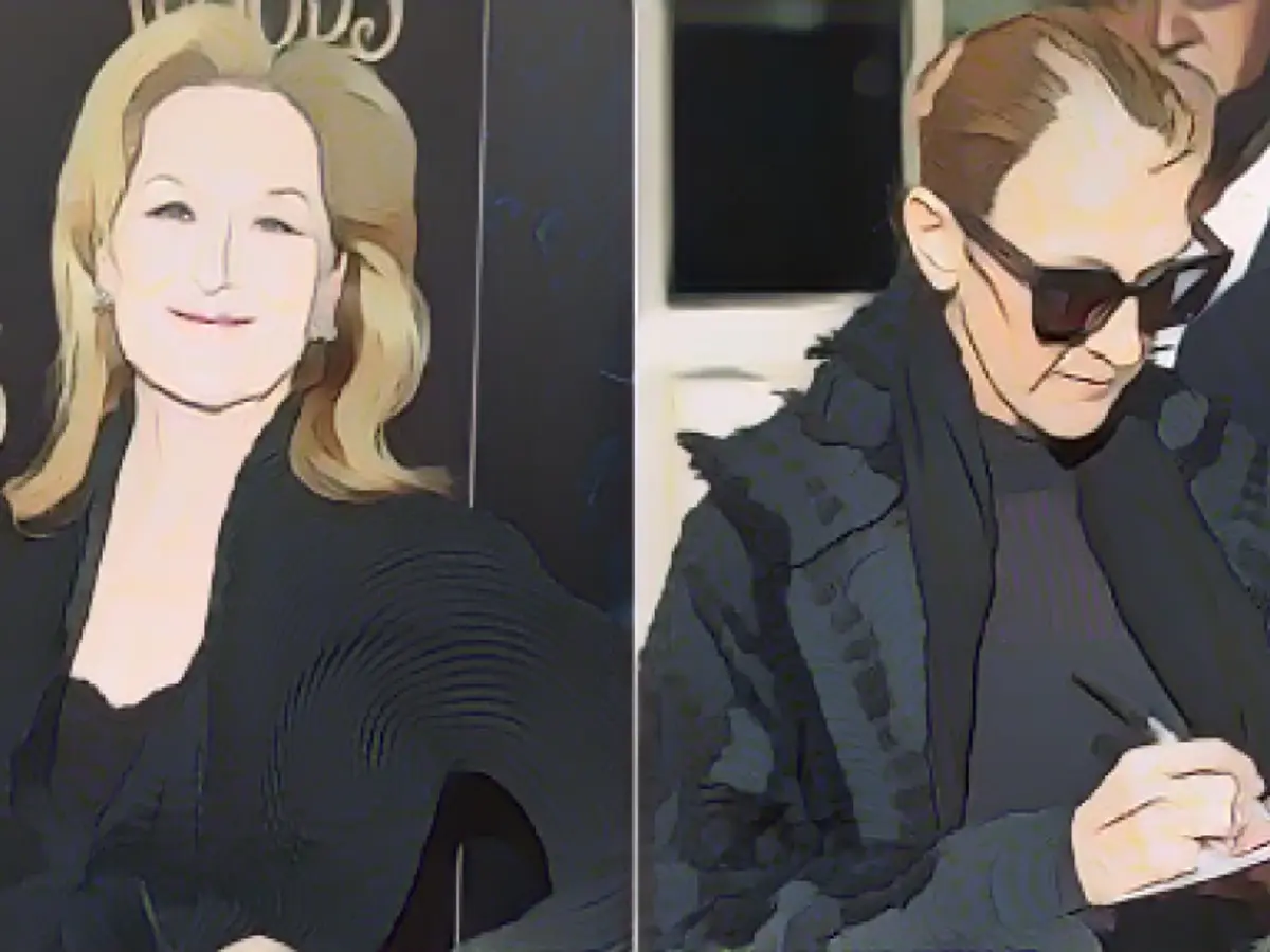 Meryl Streep und Céline Dion in Issey Miyake