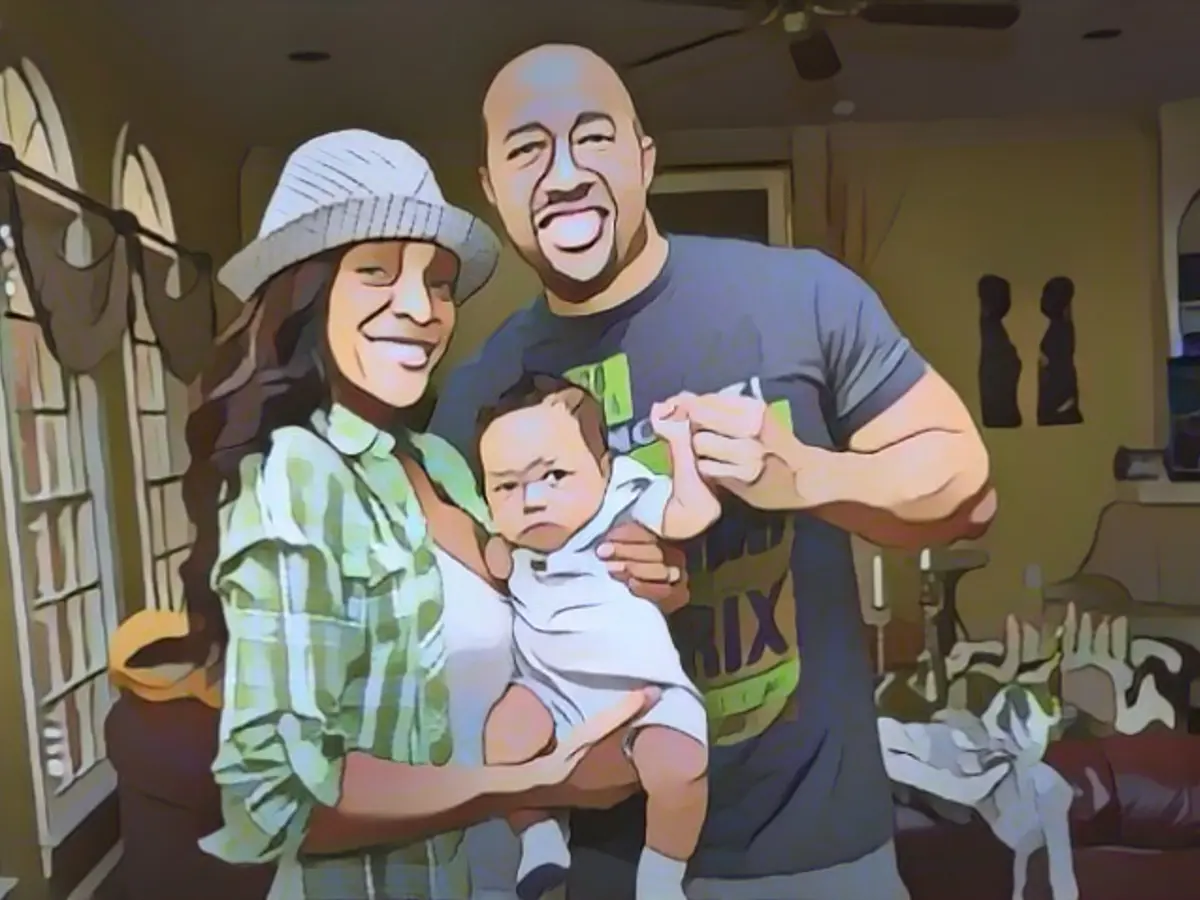 Charles Johnson family portrait with pictures of his mother, Maternal Mortality Rates Kono PK.
