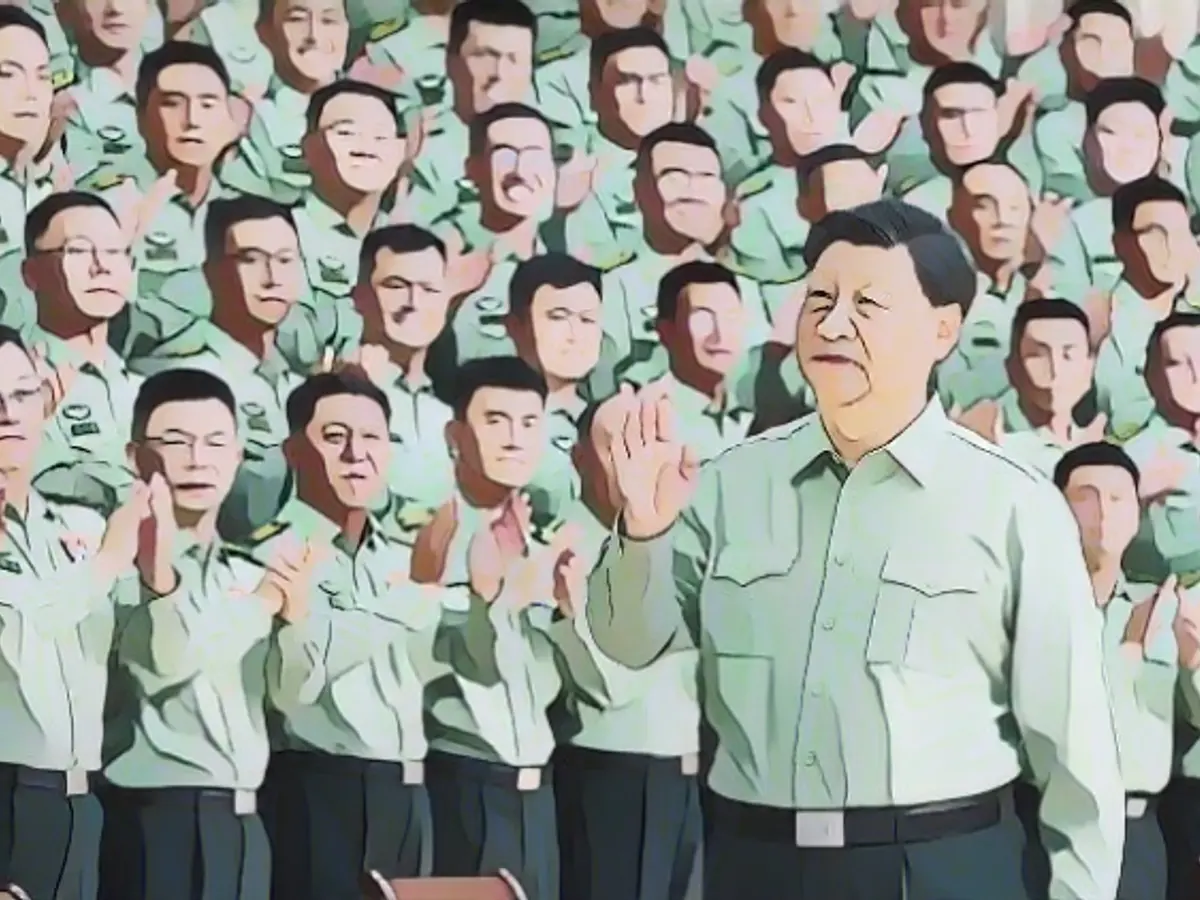 Xi Jinping, Staatsoberhaupt Chinas und Vorsitzender der Zentralen Militärkommission, inspiziert die 78. Gruppenarmee. (archiviertes Bild)
