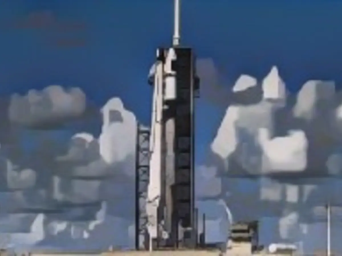 A SpaceX Falcon 9 rocket and the Crew Dragon spacecraft sit at launch pad 39A at NASA’s Kennedy Space Center, preparing for the first private mission to orbit in Cape Canaveral, Florida on September 15, 2021 A SpaceX Falcon 9 rocket and a Crew Dragon spacecraft are seen at launch pad 39A at NASA's Kennedy Space Center in preparation for the first private mission to orbit on September 15, 2021 in Cape Canaveral, Florida.