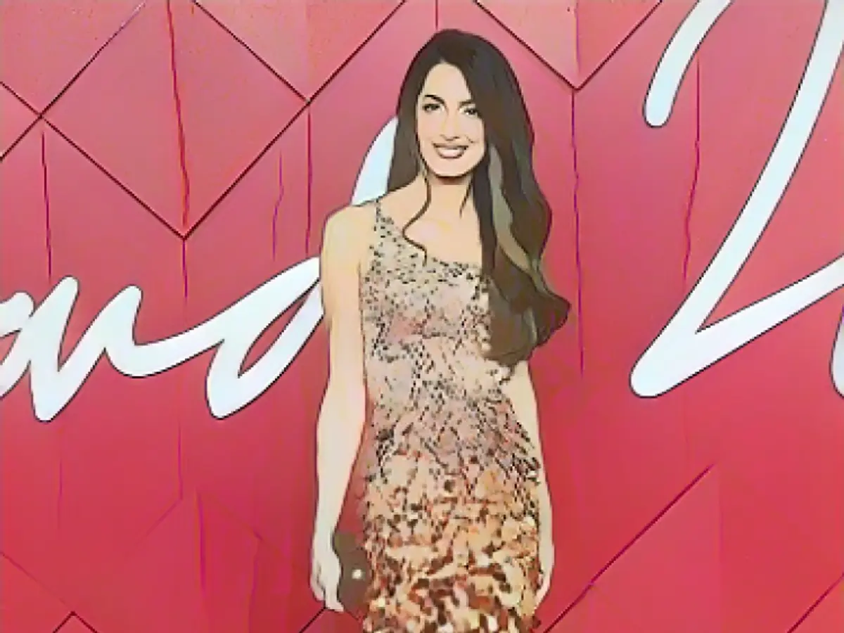 Amal Clooney opted for sequins.