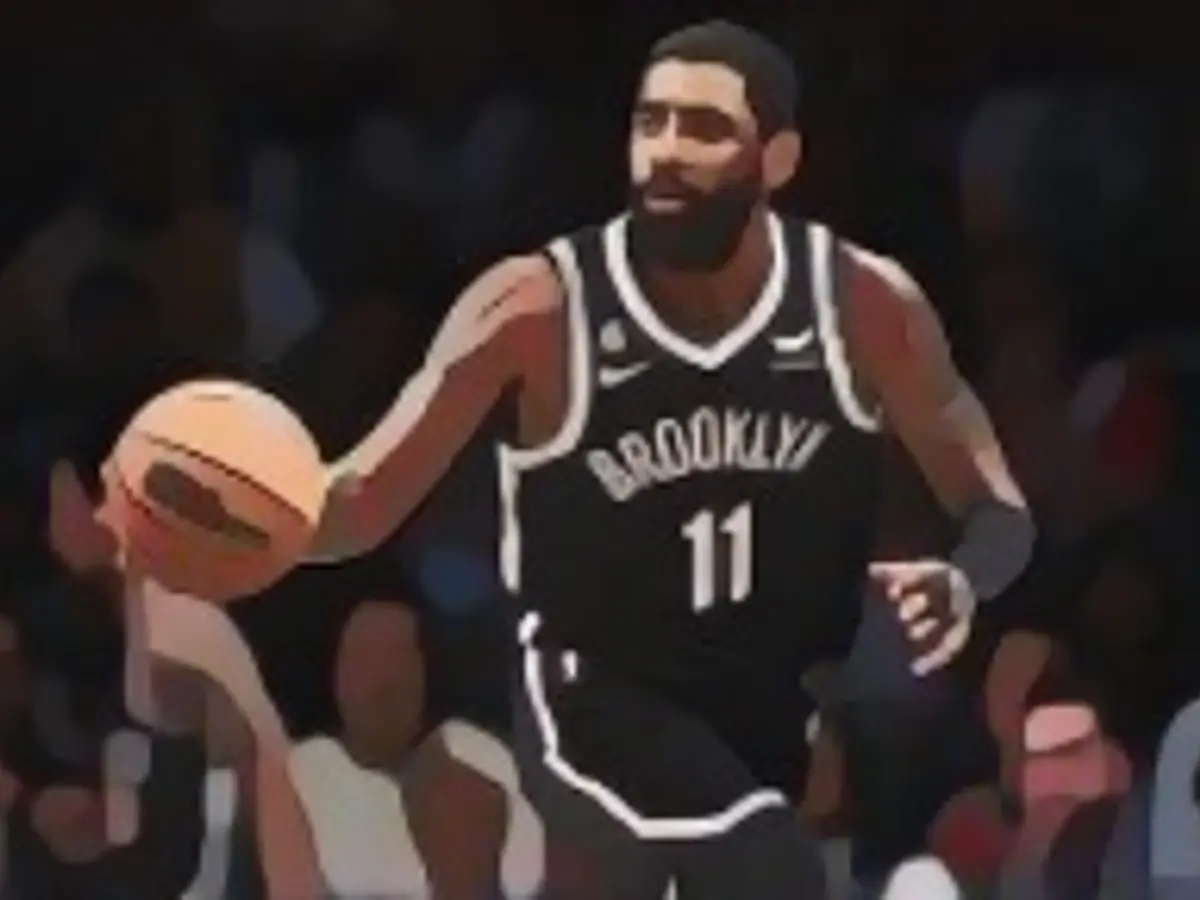 Irving dribbles the ball against the Chicago Bulls during the fourth quarter of a game on November 1, 2022 at Barclays Center in New York City