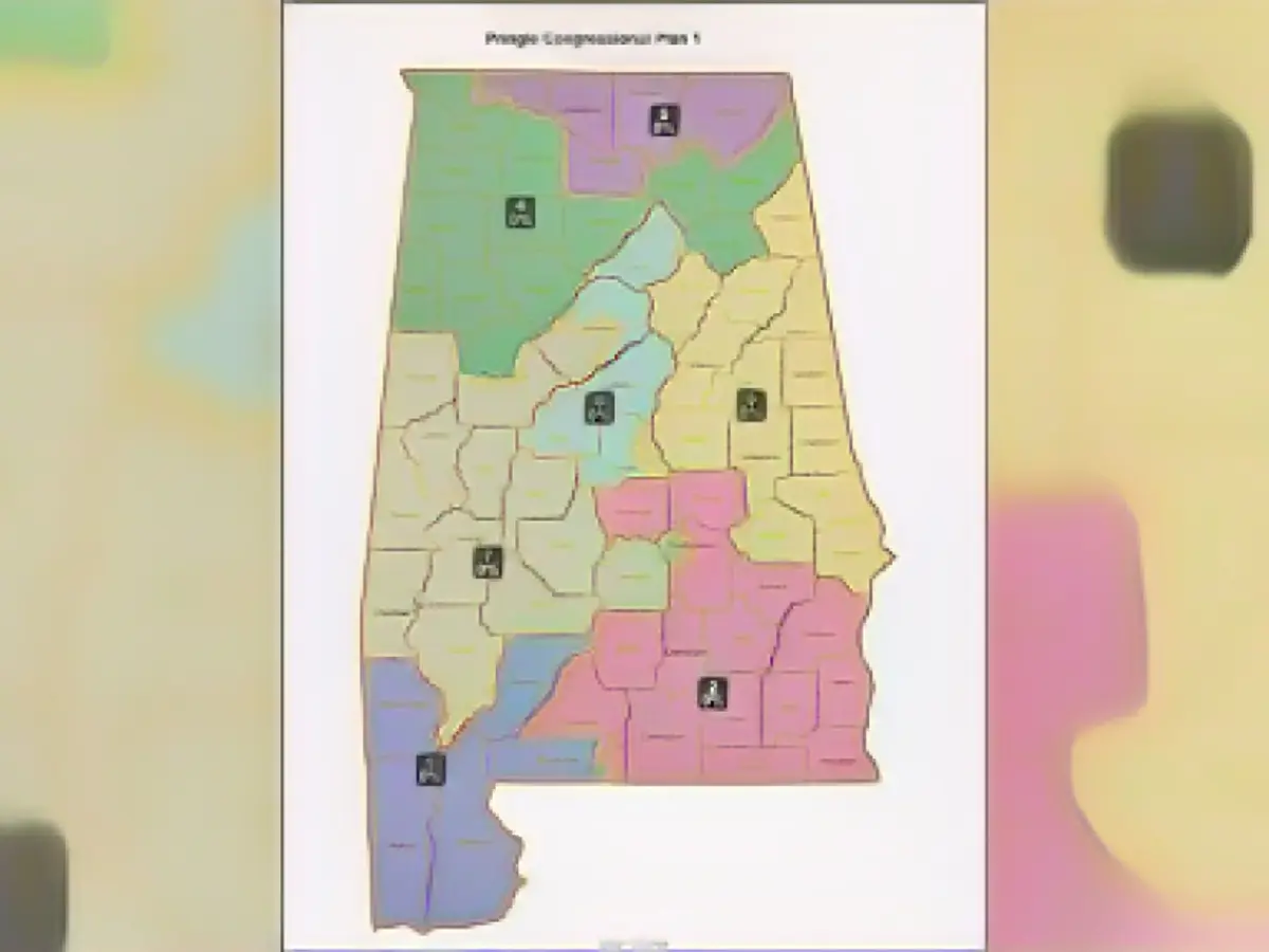 Diese Karte zeigt Alabamas neue Kongressbezirke.