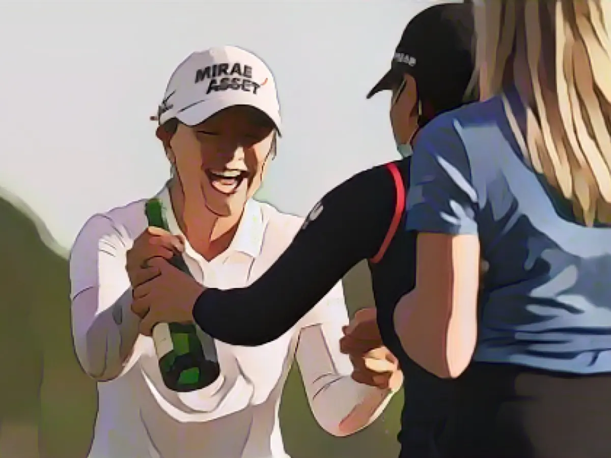 Kim feiert nach dem Gewinn der LPGA Pelican Women's Championship.