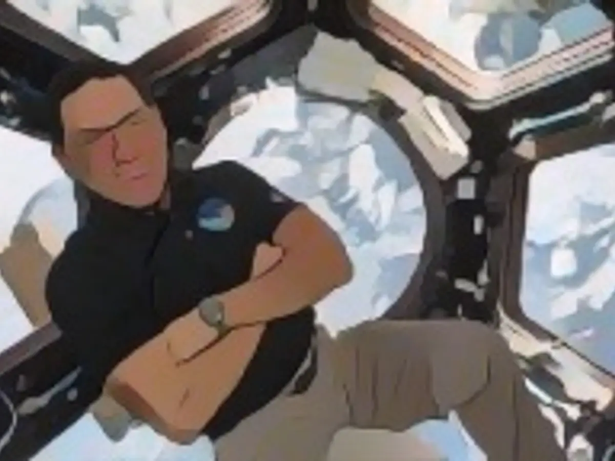 iss068e017867 (1 октября 2022 г.) --- Астронавт НАСА и бортинженер экспедиции 68 Фрэнк Рубио изображен внутри купола - 