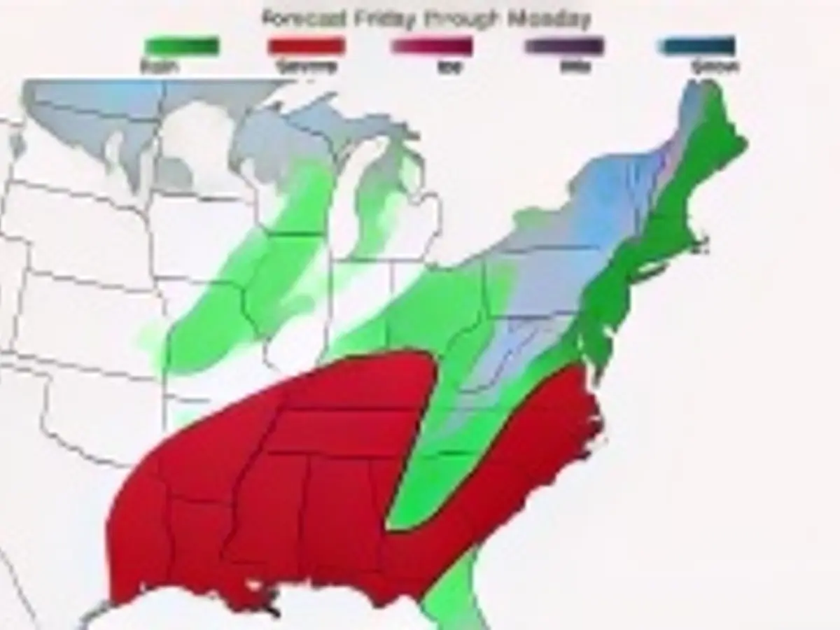 O furtună va traversa estul Statelor Unite în acest weekend, aducând cu ea mai multe pericole meteo diferite.