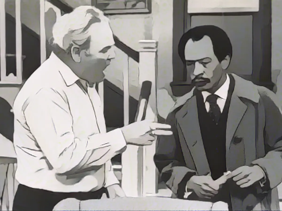 Carroll O'Connor interpreta Archie Bunker e Sherman Hemsley George Jefferson in 