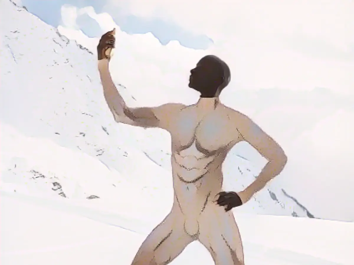 Top male model Papis Loveday: Naked alarm in the Swiss snow