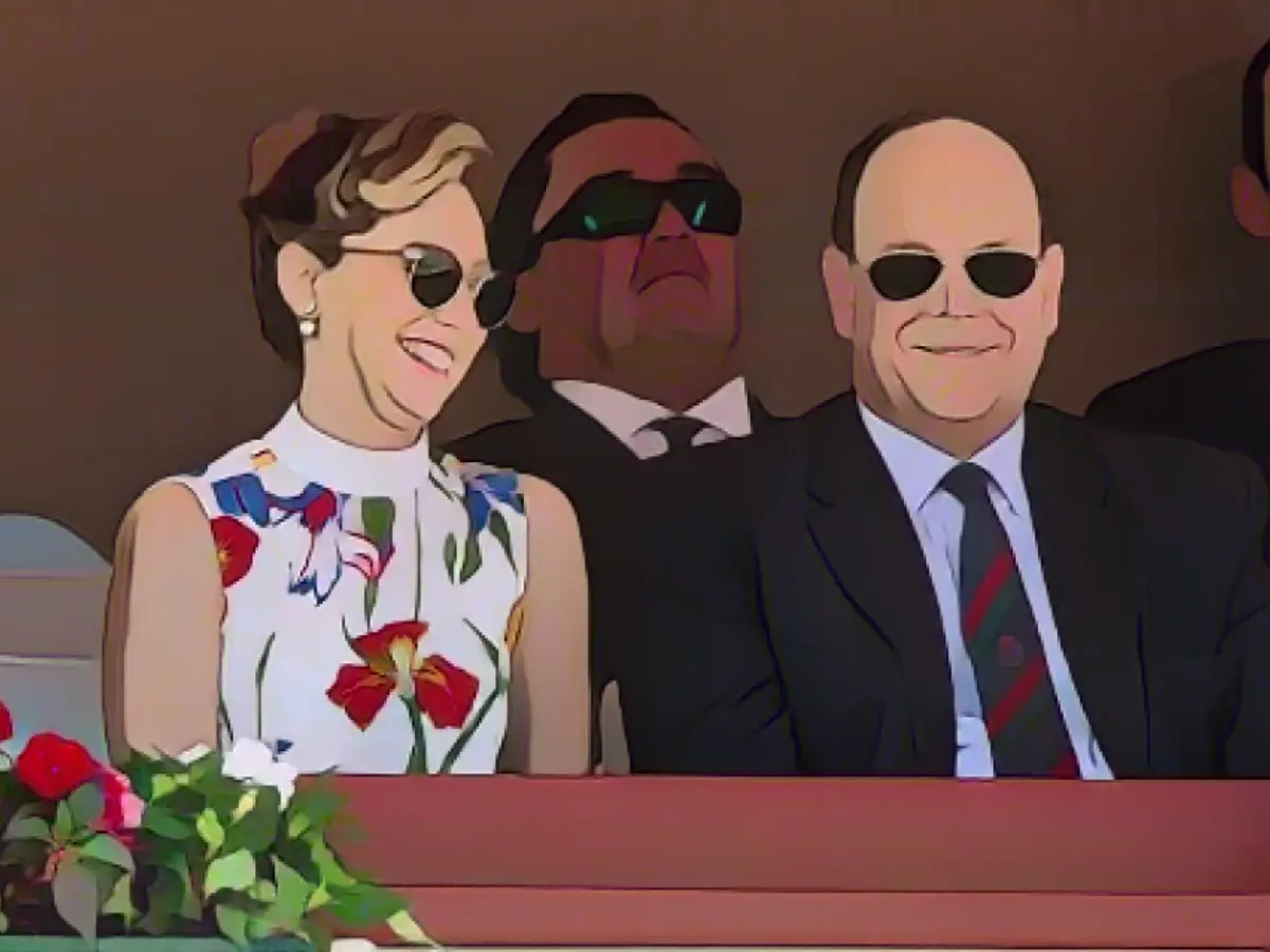 Jazmin Grace Grimaldi with her father Prince Albert at a tennis match in Monaco in 2018