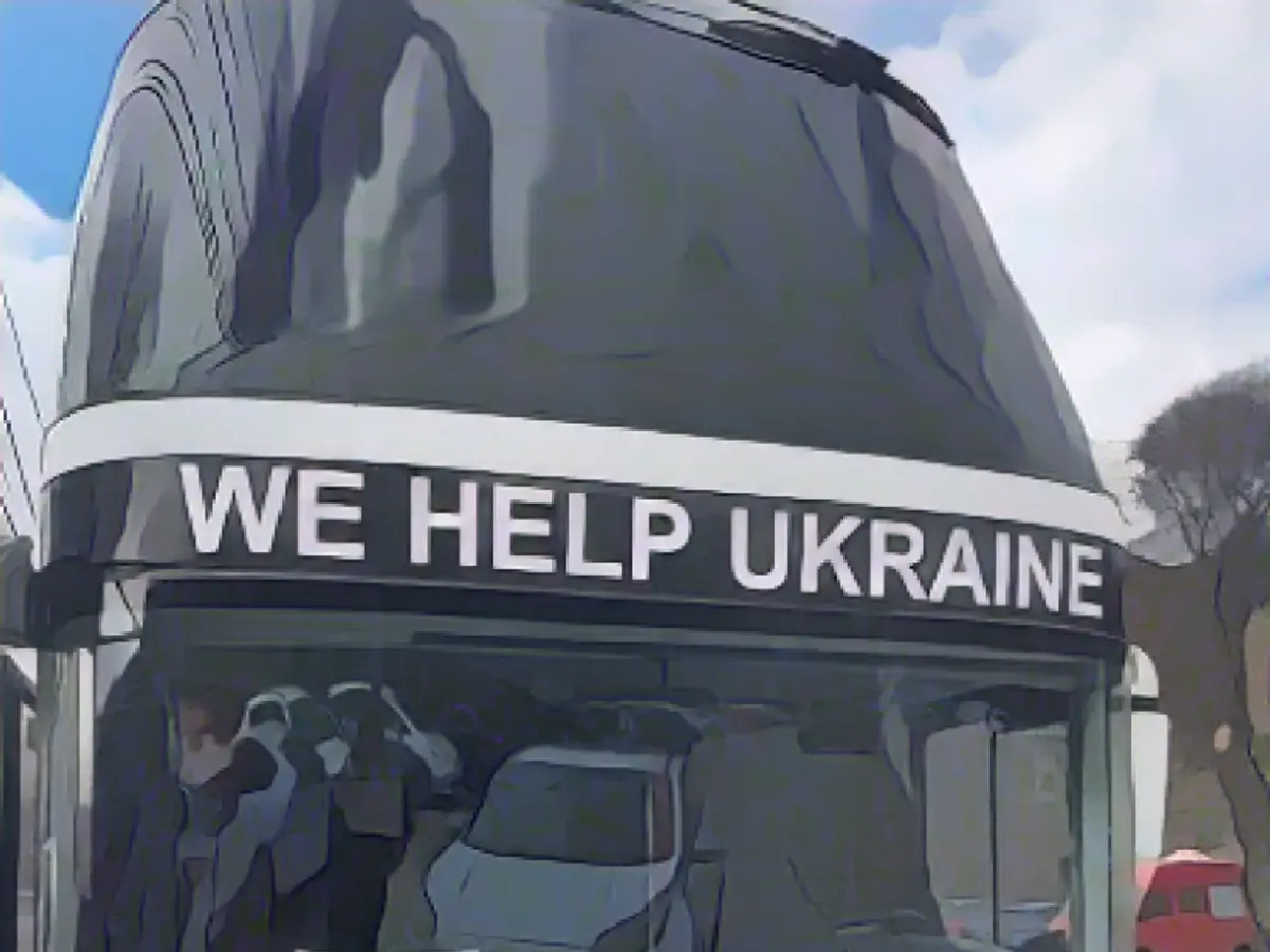 One of the first buses from Moldova - as of 2023: Be an Angel was able to evacuate over 18,000 people.