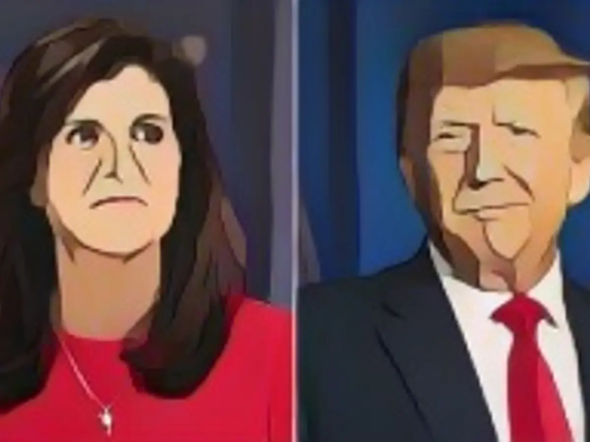 Nikki Haley und Donald Trump.