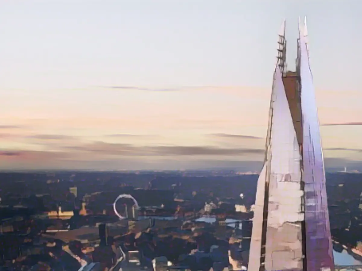 Осколок в Лондоне - самое высокое здание в Западной Европе. Панорама 