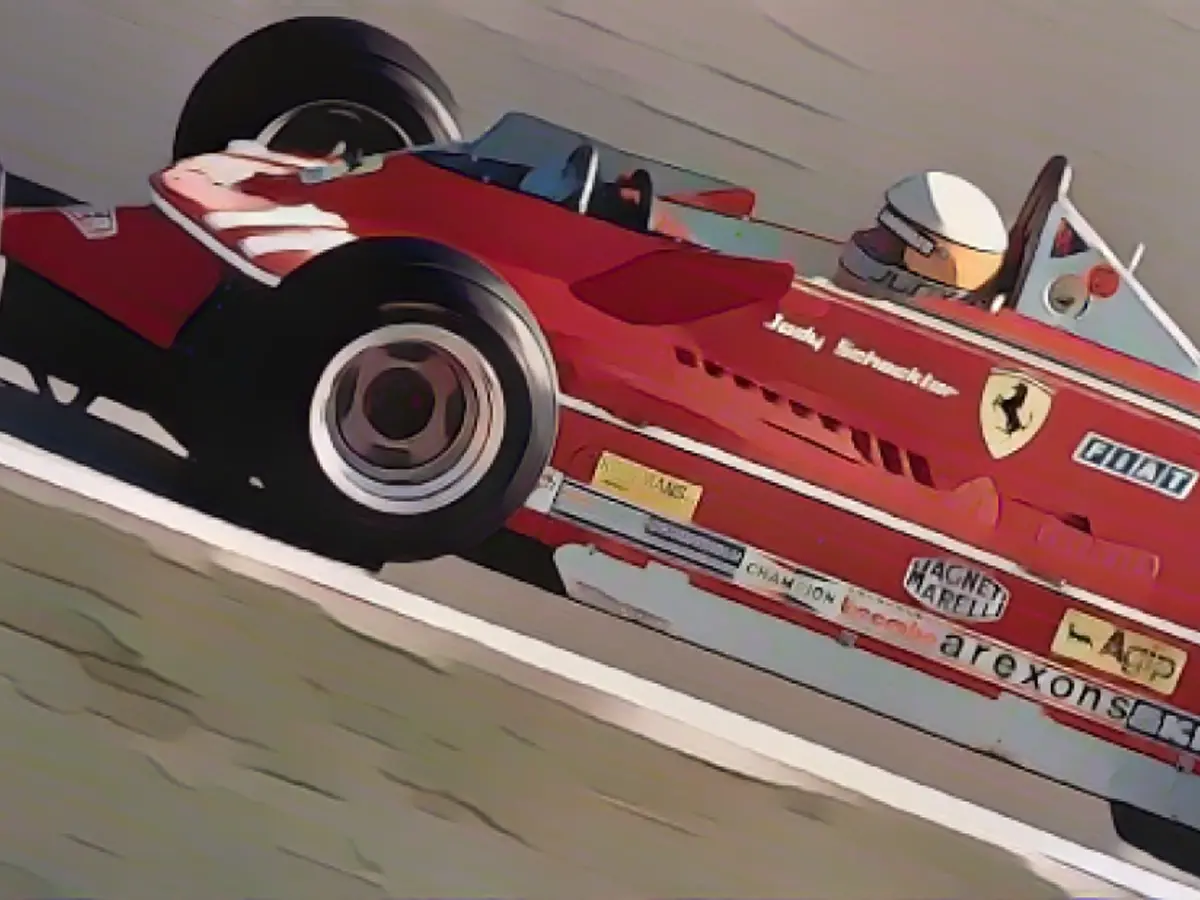 Na década de 1970, os carros de F1 da Ferrari tinham capacidade para mais de 500 cv. O piloto sul-africano Jody Scheckter, na foto, ganhou o Campeonato do Mundo de 1979.