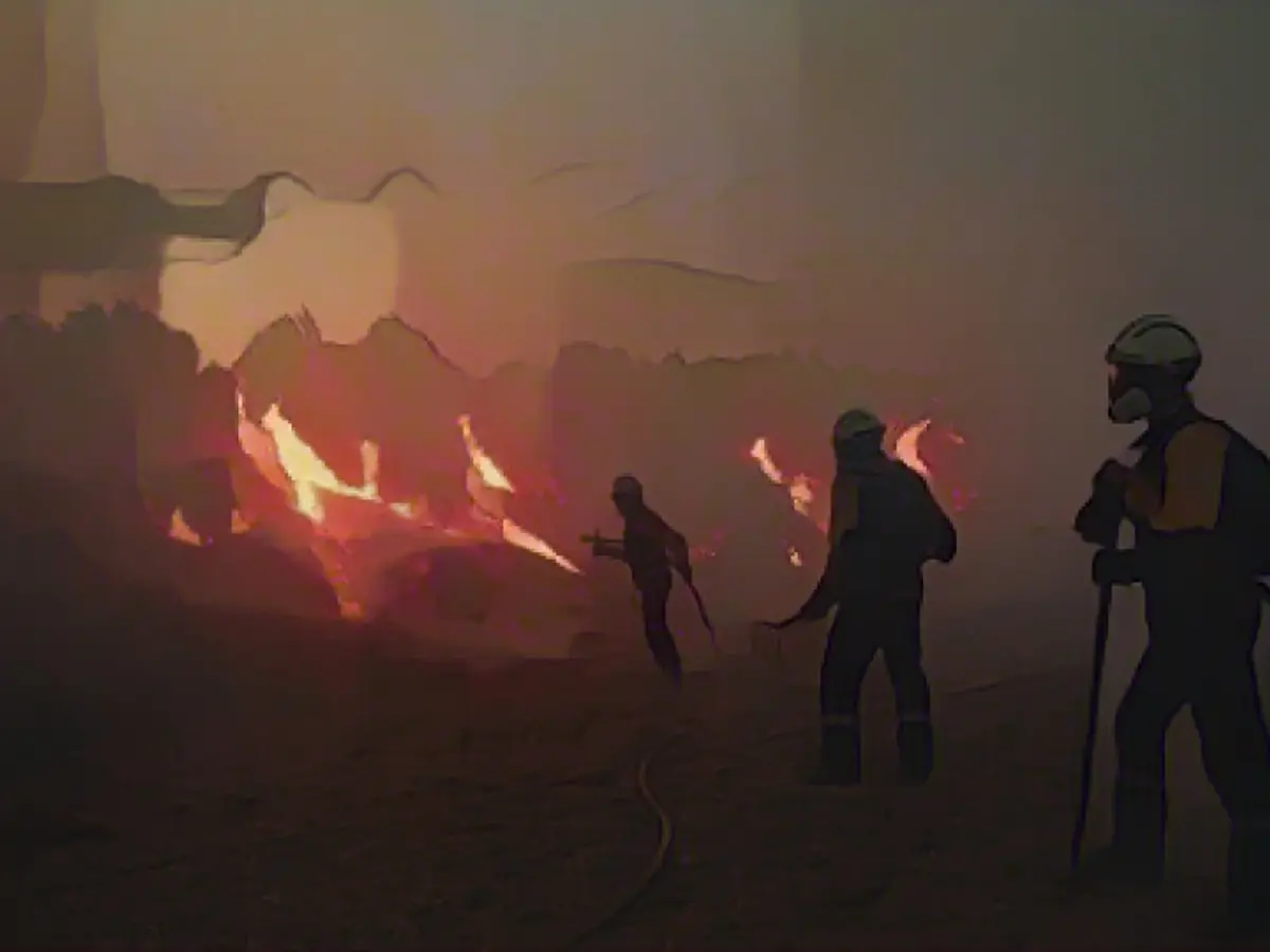 Пожарные пытаются взять под контроль лесной пожар в окрестностях Мендигоррии в Испании. В 2023 году в разных странах Европы произошли пожары. Особенно разрушительными были пожары на греческом курортном острове Родос,