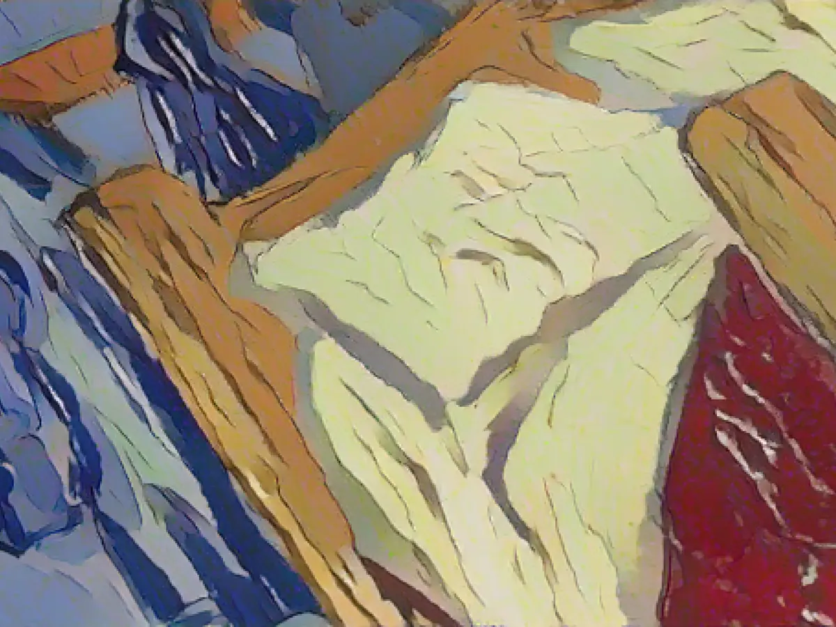 На снимке крупным планом видна фактурная поверхность репродукции картины Винсента Ван Гога 