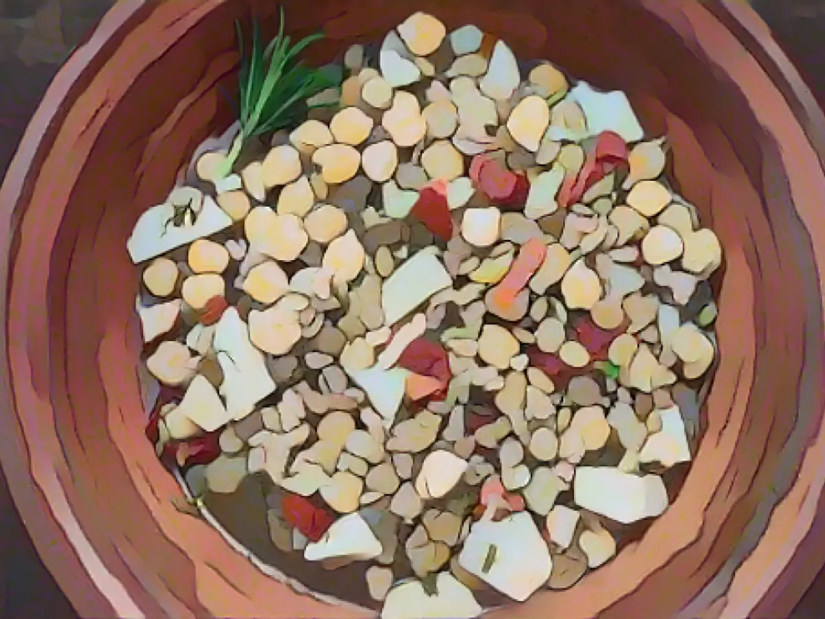 Die Familie Melis auf Sardinien aß diese Minestrone-Suppe jeden Tag ihres langen Lebens. Siehe Rezept unten.