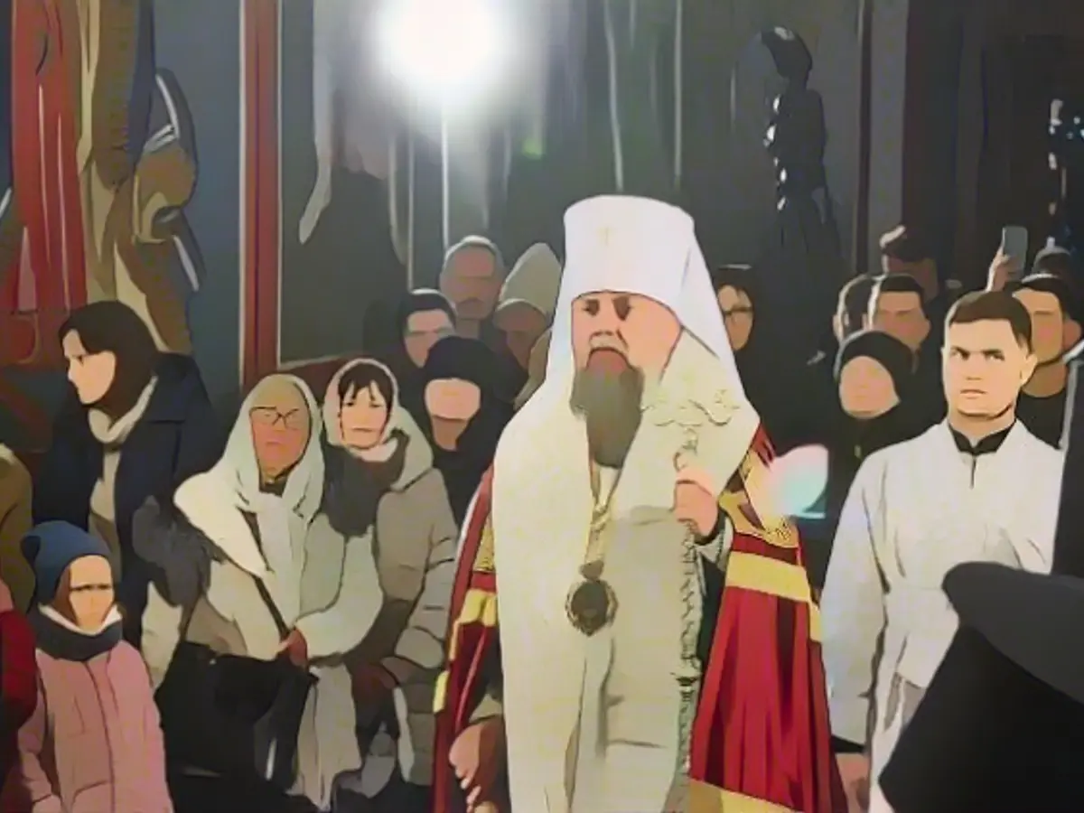 Митрополит Епифаний, глава независимой православной церкви Украины, на богослужении в Киеве.