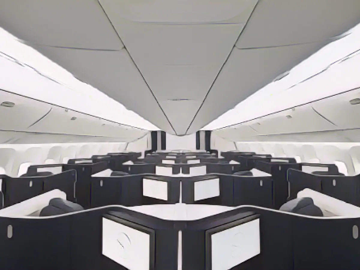 Air France hat eine neue Business-Class-Kabine mit 48 Sitzen eingeführt.