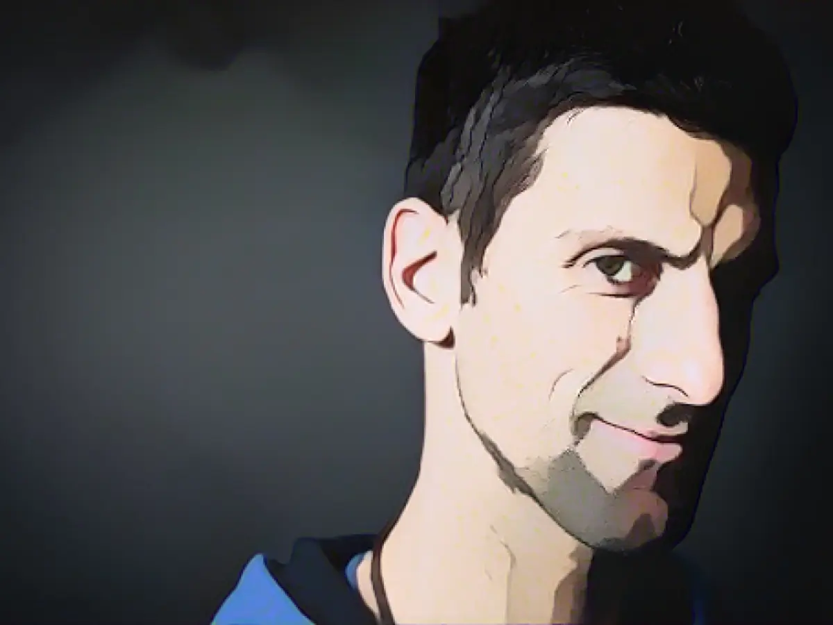 Un portret al lui Novak Djokovic, realizat pentru un interviu pentru L'Equipe pe 18 decembrie.