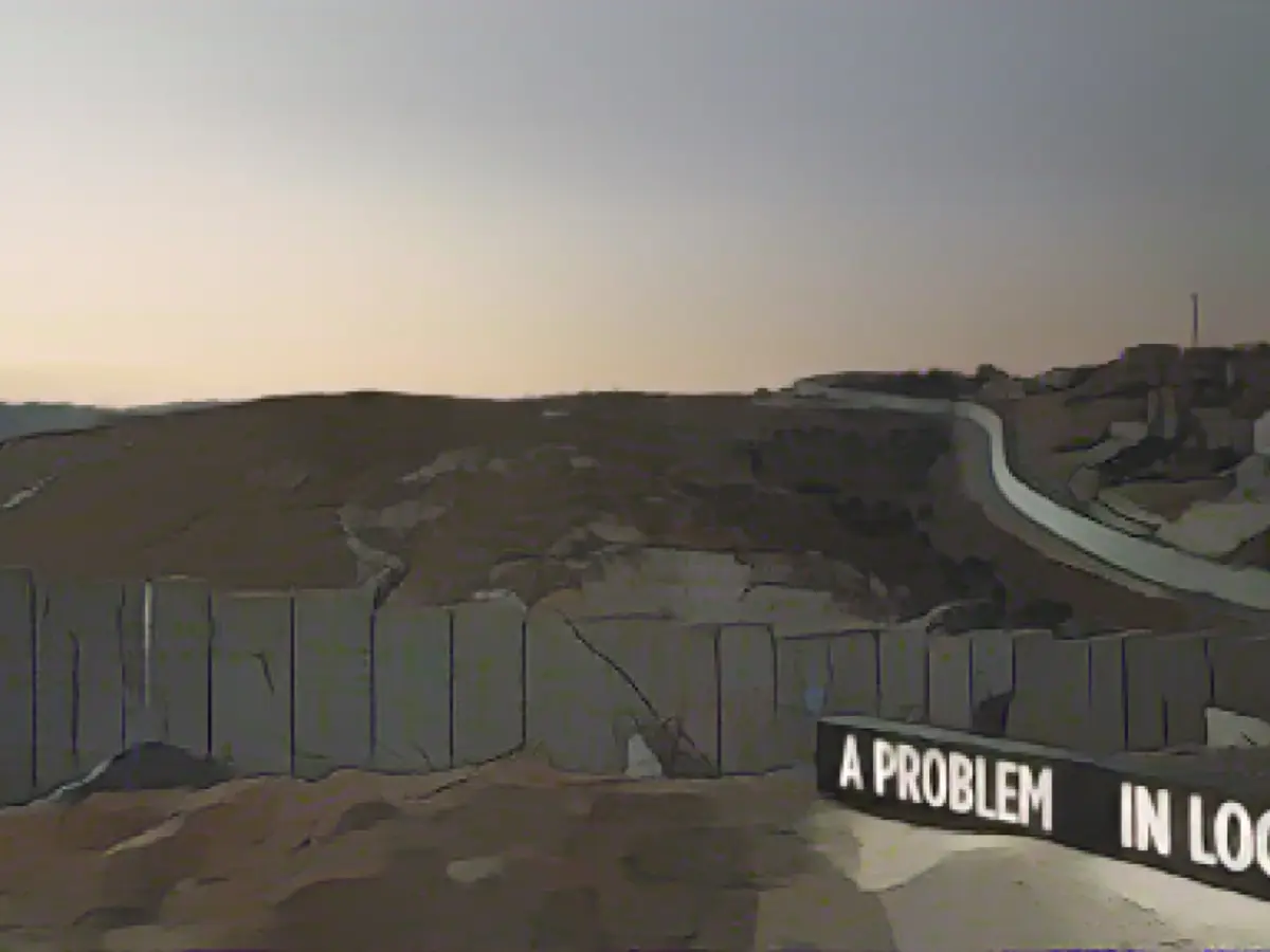 La barrera de Cisjordania captada en 