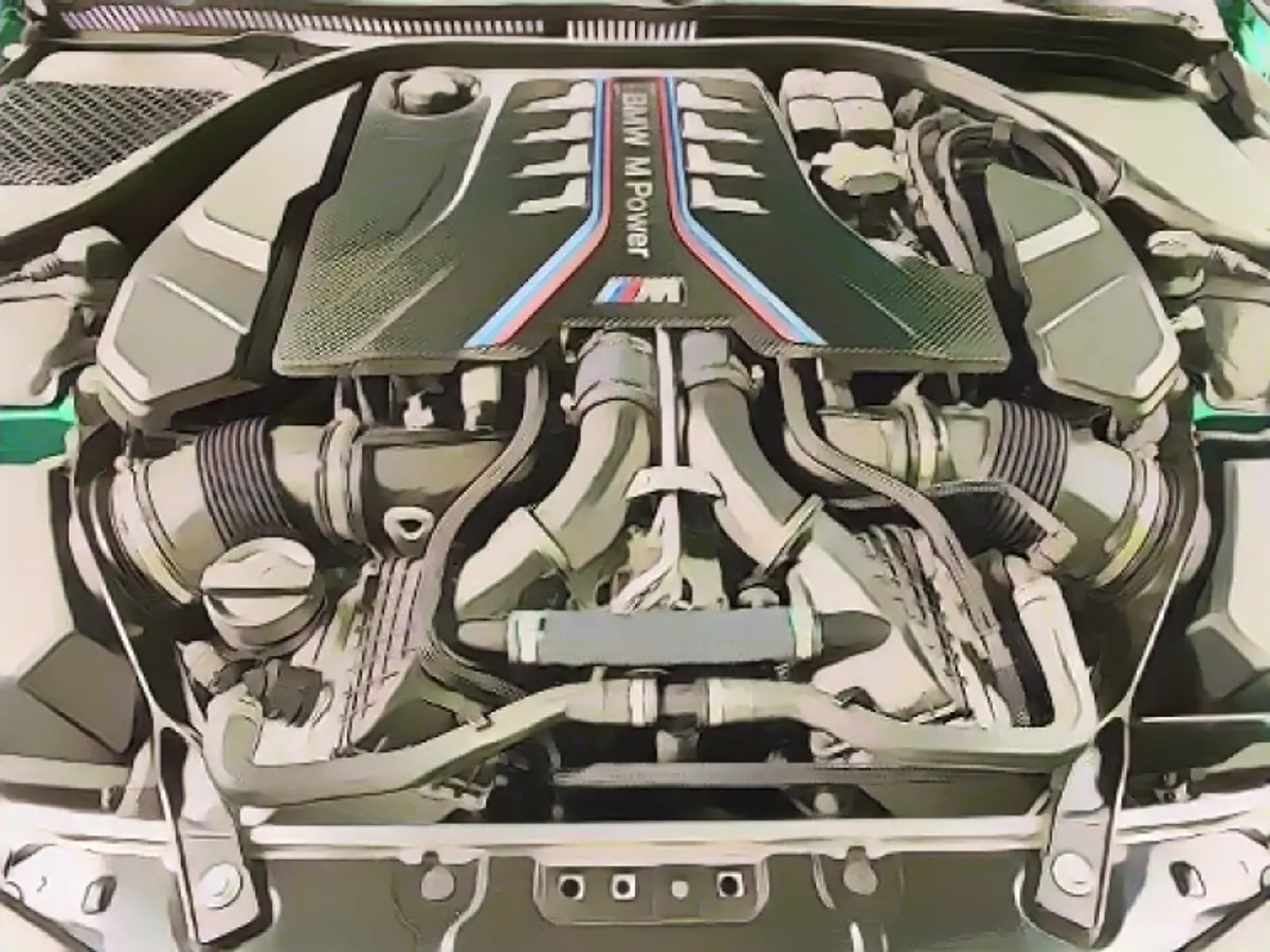 BMW could have packaged the sonorous eight-cylinder a little nicer.