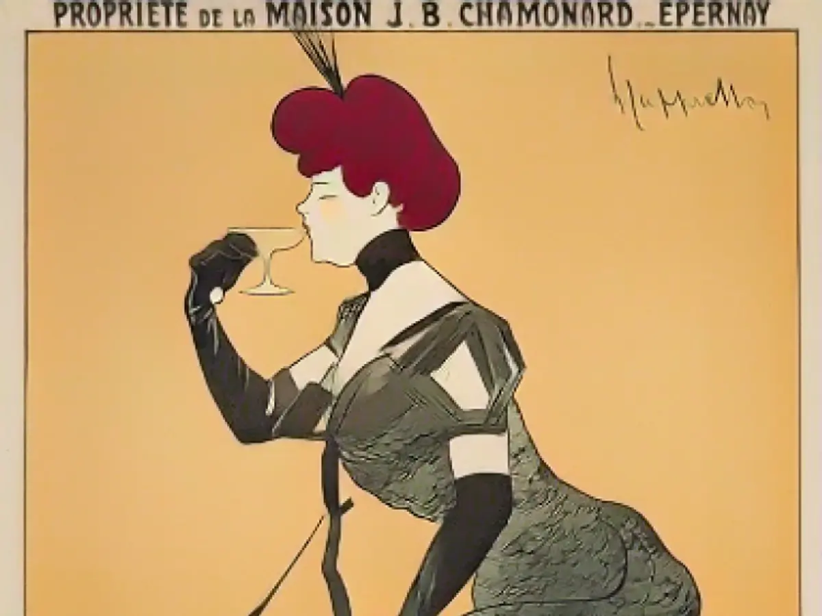 The name Champagne is protected and may only be used for certain sparkling wines (advertising poster from 1902).
