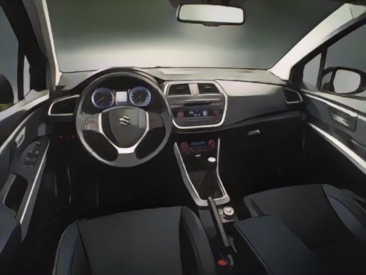 The interior of the Suzuki SX4 is kept simple.