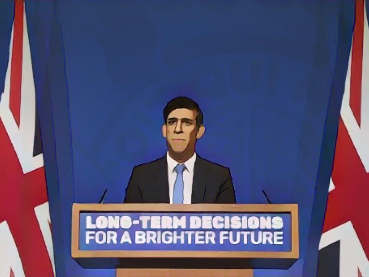 Der britische Premierminister Rishi Sunak, abgebildet bei einer Pressekonferenz in der Downing Street im September, wird im Oktober 2022 Vorsitzender der Konservativen Partei.