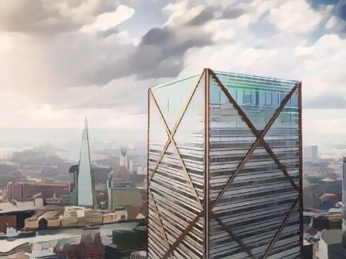 1 Undershaft будет находиться через реку от самого высокого здания Лондона, The Shard, высота которого составляет 9,6 метра.