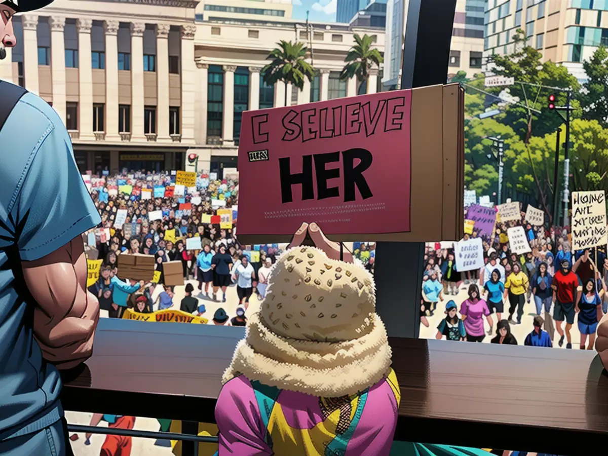 Rund 4.000 Menschen marschierten am 28. April durch die Straßen von Brisbane, um Maßnahmen gegen geschlechtsspezifische Gewalt zu fordern.